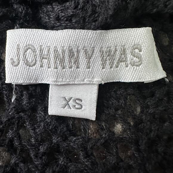 Johnny Was Long Open Front Crochet Kimono Duster Cardigan Sweater Women’s XS - Picture 6 of 9